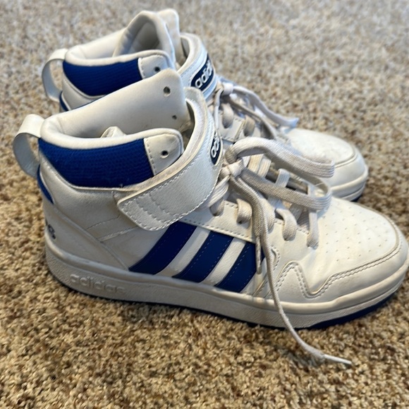 adidas Other - ADIDAS White and Blue - High Top - size 3.5 Kid